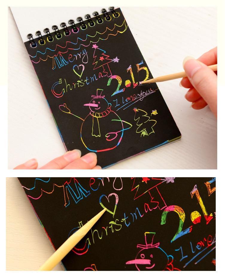 Kids Drawing Toys Scratch Paintings Magic Art Drawings Baby Educational Magic Books Child Birthday Gifts - SJB-DIAMOND ELITES