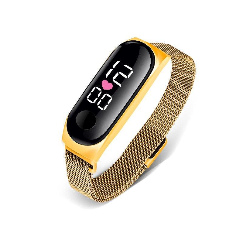 STEVVEX Men's Business Electronic Watch Simple Luxury Steel Belt Folding Buckle Sports Digital Watch For Men and woman - SJB-DIAMOND ELITES