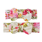 Mother & Baby Headband for Girl Bow Hairband Floral Elastic Hair Bands Parent-Child Turban Hair Accessories Bow For Mother and daughter