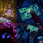 A3 A4 A5 Kids Luminous Drawing Board with Light-Fun Magic Sketchpad Draw Tablet Fluorescent Pen Russian English Light Up Toys - SJB-DIAMOND ELITES