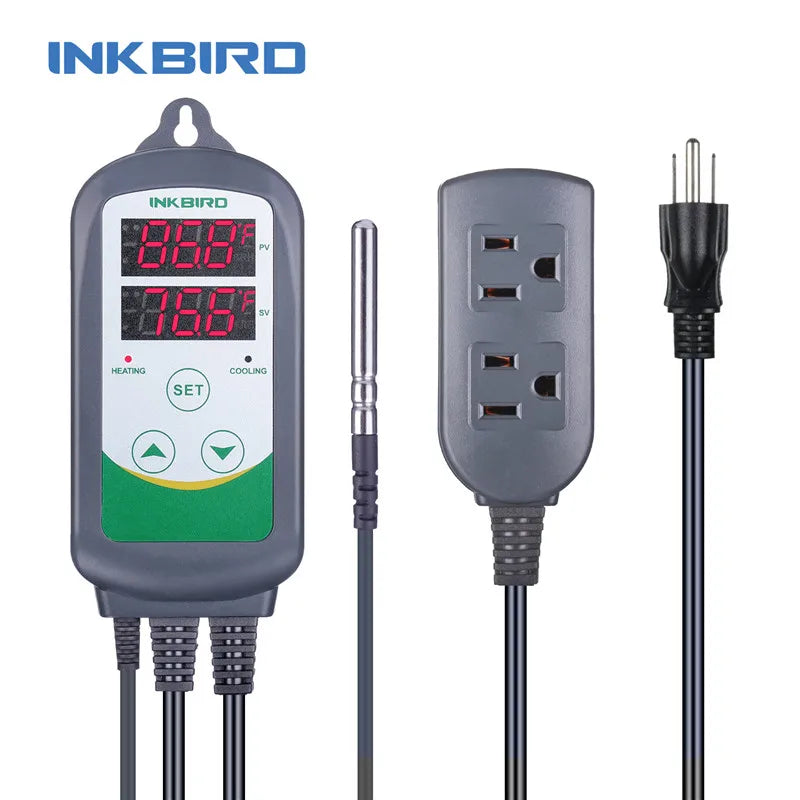 INKBIRD ITC-308 Heating and Cooling Dual Relay Temperature Controller, Carboy, Fermenter, Greenhouse Terrarium Temp. Control Lootquake LLC