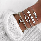 Boho Rose Map Bracelets & Bangles for Women Bohemian Round  Charm Bracelet Set Fashion Multilayer Accessories Luxury Jewelry - SJB-DIAMOND ELITES