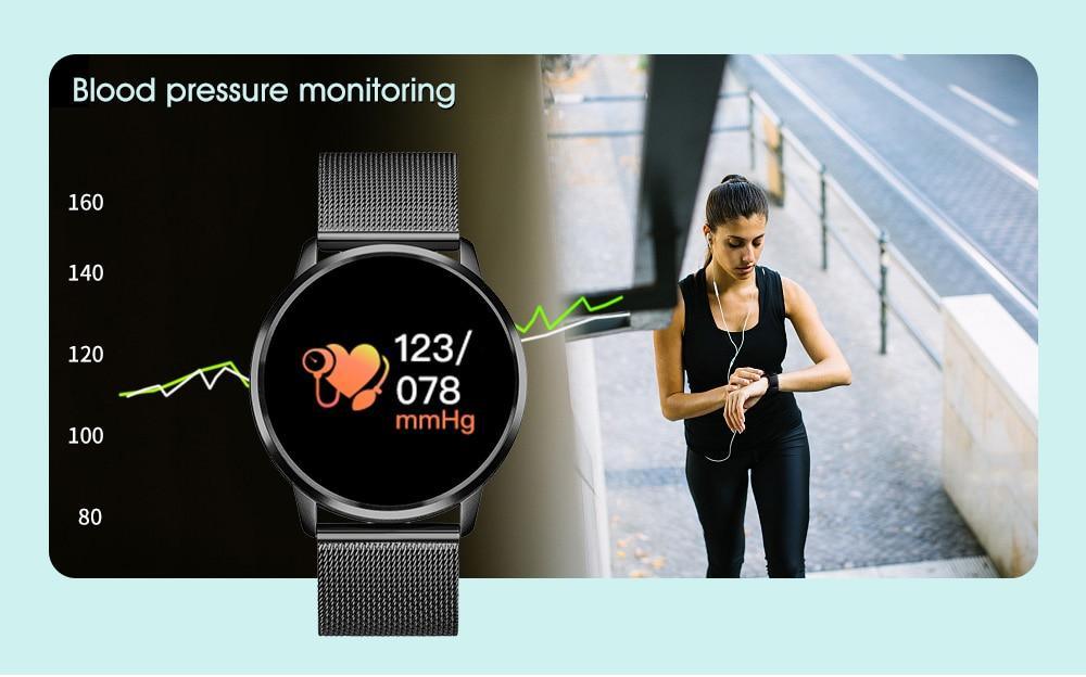 Luxury Popular Trend Smart Watch With LED Color Screen Smartwatch Women Fashion Fitness Tracker Heart Rate monitor - SJB-DIAMOND ELITES