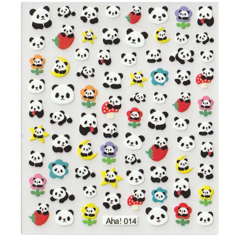 42Model Sticker Nail Decal 3D Adhesive Patch,Smile/Animal/Flower Nail Art Decorations Manicure Sticker Easter Day Design Decal- Lootquake LLC