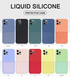 Simple Wallet Case For iphone Silicone Case For iphone 13 12 11 Pro Max Mini With Card Holder Cover Classic Silicone Full Protection Anti-Scratch Shockproof Case Stevvex
