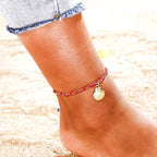 Luxury Leg Brecelet Gold Color Tassel Beads Anklet Bracelet for Leg for Women Set - SJB-DIAMOND ELITES