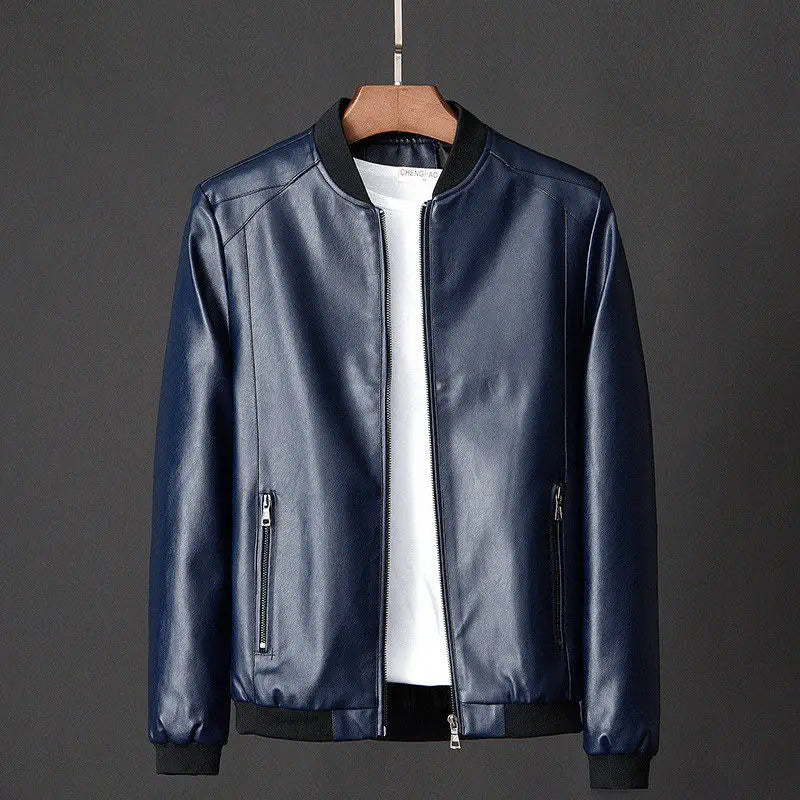 Leather Jacket Bomber Motorcycle Jacket Men Biker PU Baseball Jacket Plus Size 7XL 2020 Fashion Causal Jaqueta Masculino J410 Pi-Mart