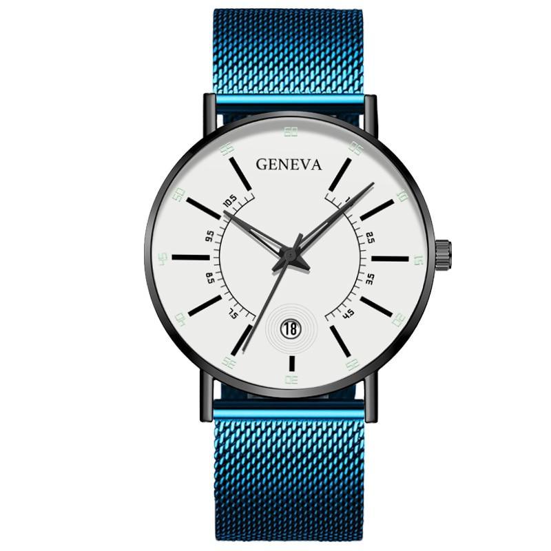 Men Watches Luxury Fashion Mens Business Watch Ultra Thin Stainless Steel Mesh Belt Quartz Wrist Watch For Men's and Boys - SJB-DIAMOND ELITES