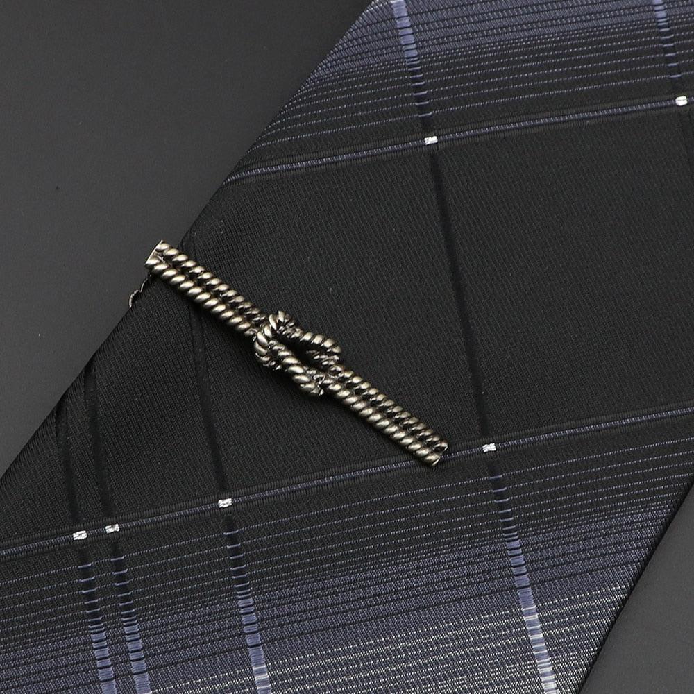 Men's Metal Tie Clip Vintage Unique Shape Bright Stainless Steel Necktie Clasp Gentleman's Party Luxury Tie Bars Clips Wedding Luxury Design Accessories For Men Stevvex