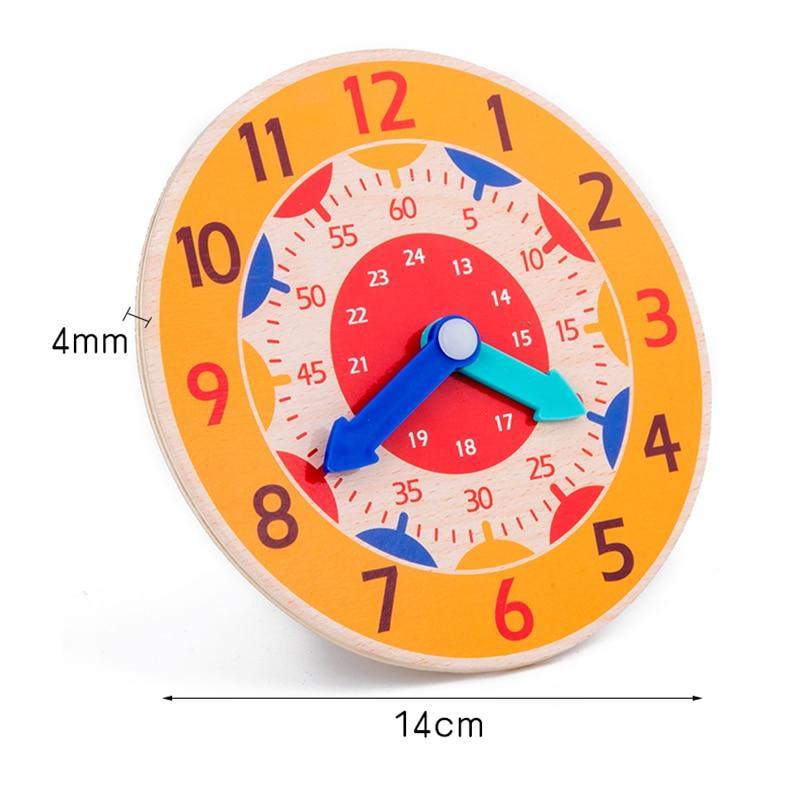 Children Montessori Wooden Clock Toys Hour Minute Second Cognition Colorful Clocks Toys for Kids Early Preschool Teaching Aids - SJB-DIAMOND ELITES