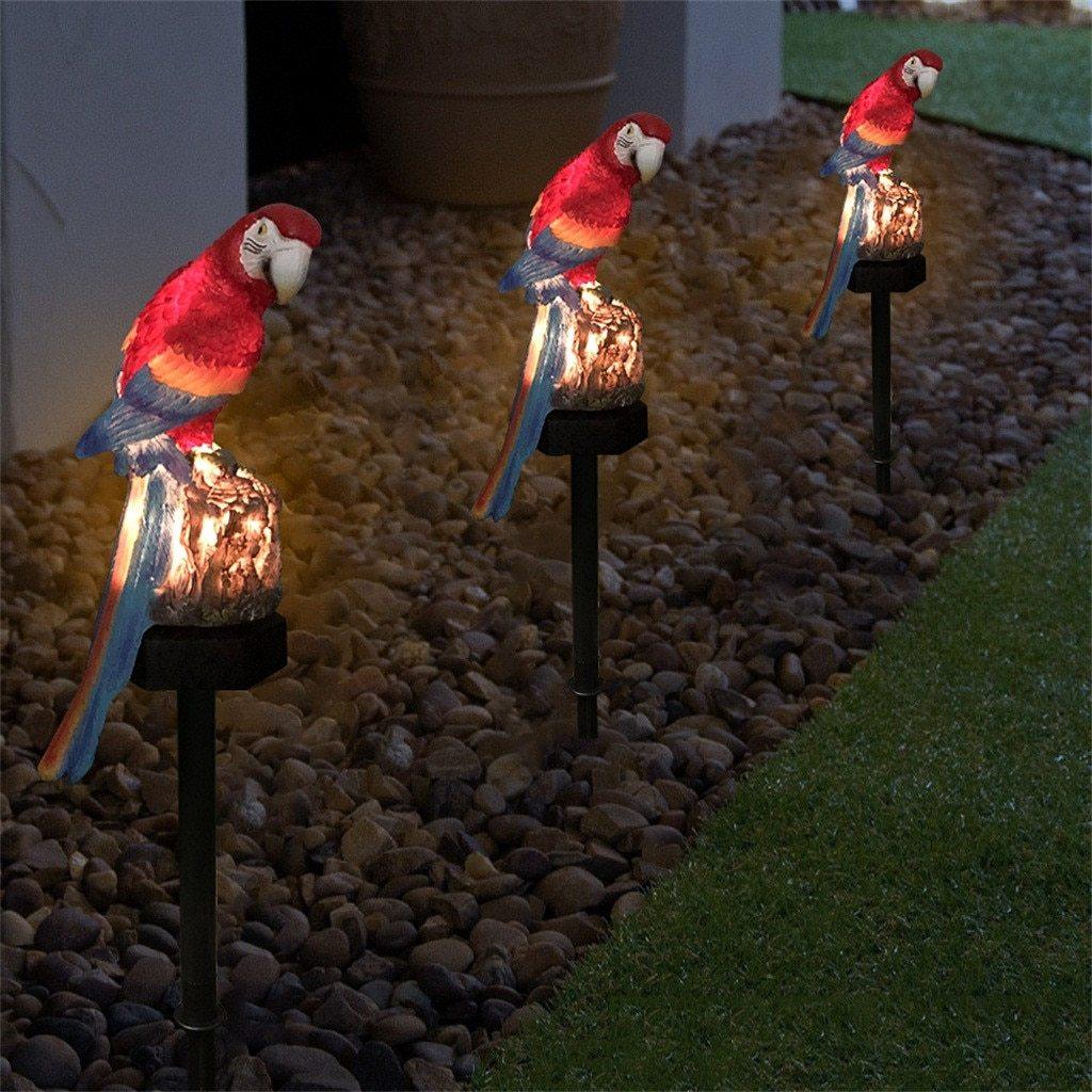 Decorative LED Garden Waterproof Yard Lamp In Shape Of Parrot Outdoor Resin Solar Lights For Pathway Doorway Lawn - SJB-DIAMOND ELITES