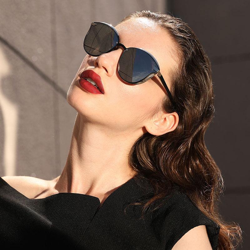 Luxury New Fashion Polarized Women Round Rimeless Popular Retro Classic Sunglasses Ladies lunette de soleil femme - SJB-DIAMOND ELITES