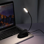 STEVVEX Book Light USB Rechargeable Flexible LED Clip Reading Night Light In 3 Brightness Modes Table Lamp Desk Bedside Lantern for Reading in Bed, Travel, Music Stand - SJB-DIAMOND ELITES