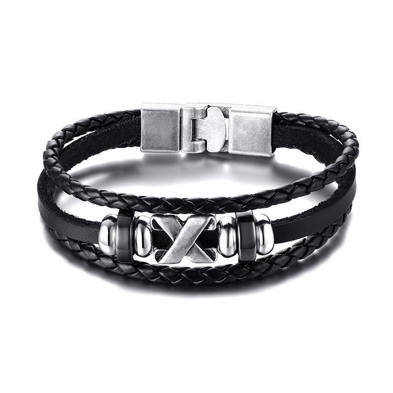 Lucky Vintage Men's Leather Bracelet Playing Cards  Charm Multilayer Braided Men and Women Gift - SJB-DIAMOND ELITES
