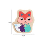 Wooden Children Colorful Animal Stevvex Puzzle for Toddler Creative Puzzle Early Educational Toys for Boys and Girls 2-4 - SJB-DIAMOND ELITES