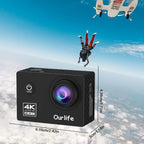 New 4K Wifi Action Camera Loop Recording 16MP Outdoor Sports Cameras with Wide Angle Lootquake LLC