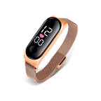 STEVVEX Men's Business Electronic Watch Simple Luxury Steel Belt Folding Buckle Sports Digital Watch For Men and woman - SJB-DIAMOND ELITES