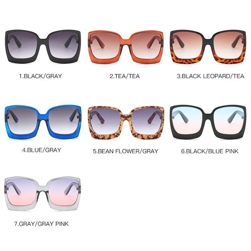 Fashion Oversized Women Square Big Frame Graduent Woman and Lady Sunglasses Brand Designer with  UV400 Protection gafas de sol mujer - SJB-DIAMOND ELITES