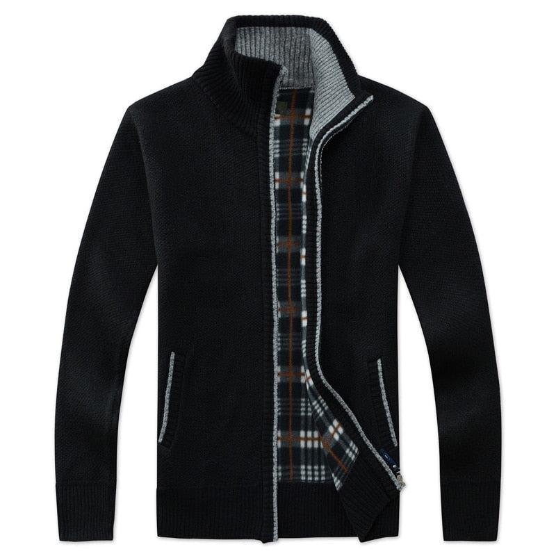 New Autumn Winter Jacket Men Warm Casual Slim Fit Fleece Jacket Elegant Jackets For Men Warm Soft Sweater Solid Jackets Casual Business Men Clothing Lightweight Hooded Jackets Stevvex