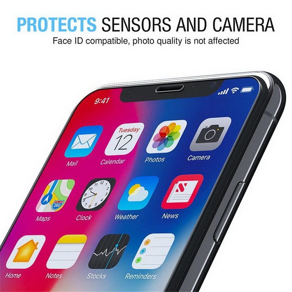 3PCS 9H Tempered Glass For iPhone 14 13 12 11Pro Max 7 8 Plus Screen Protector For iPhone XS Max XR 12mini Protective Glass Film Premium Tempered Glass Screen Protector for iPhone Stevvex
