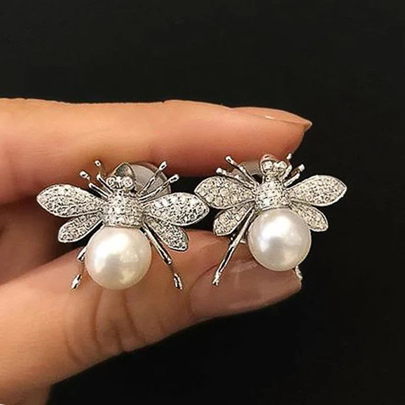Huitan Delicate Bee Earrings Women for Wedding Engagement Good Quality Ear Accessories Dance Party Funny Earrings Trendy Jewelry Lootquake LLC