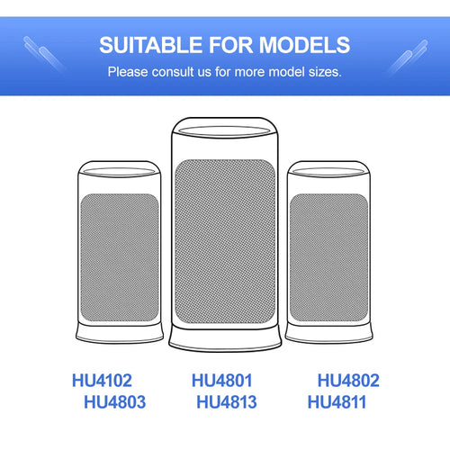 1PC 3Pcs Economical HU4102 Humidifier Filter Screen filter bacte ria and scale for HU4801 HU4802 HU4803 HU4813 HU4811 260*133mm Lootquake LLC