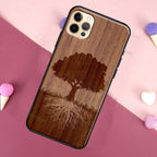 Vintage Tree Flower Bamboo Wood Case For iPhone Pro Max 12 13 min SE For iPhone 13 Shockproof Wooden Texture Protective Cover Unique & Classy Wooden Case Stevvex