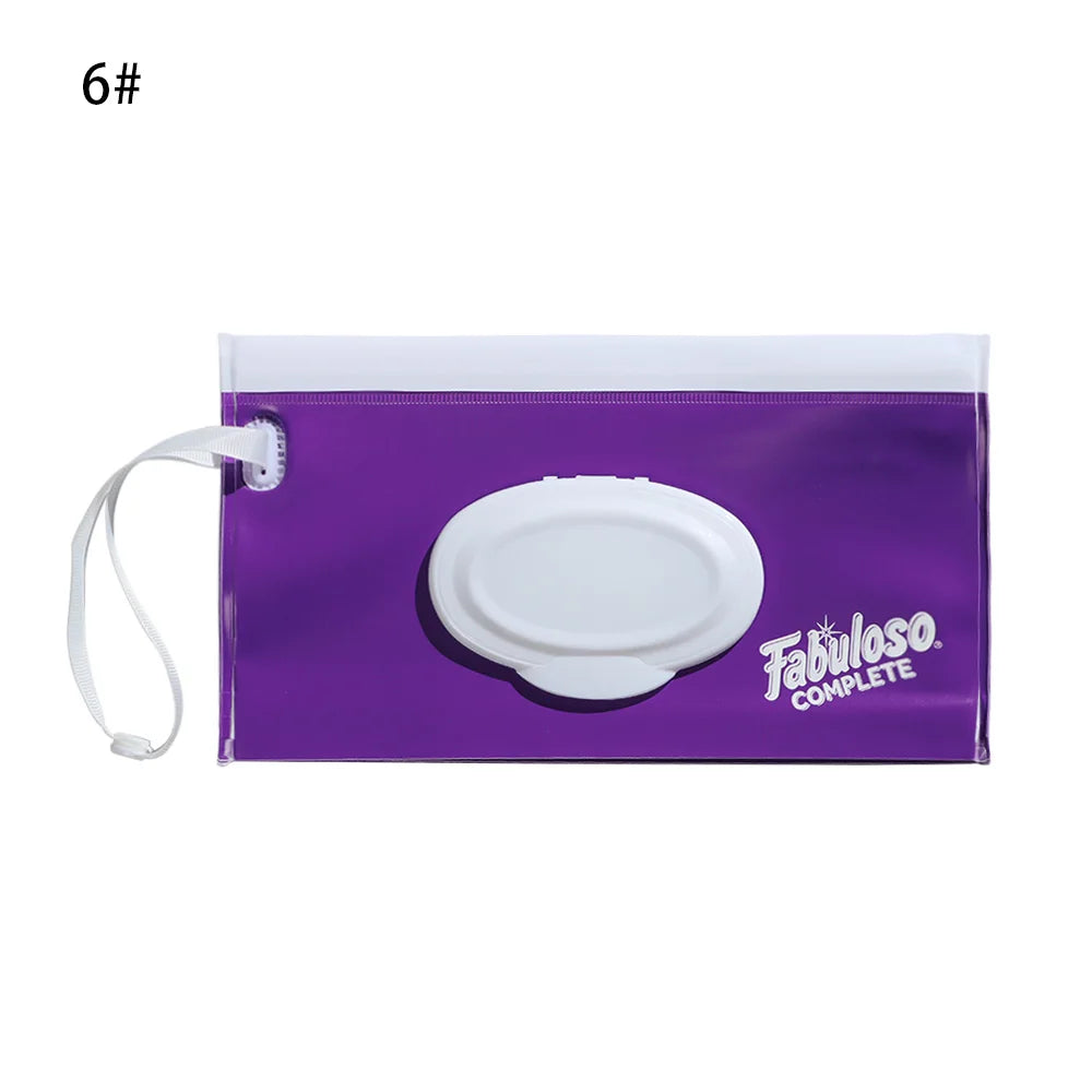 NEW Portable EVA Baby Wet Wipe Holder Case Reusable Refillable Wet Wipe Bag Tissue Box Snap-Strap Cosmetic Pouch Home Storage Lootquake LLC