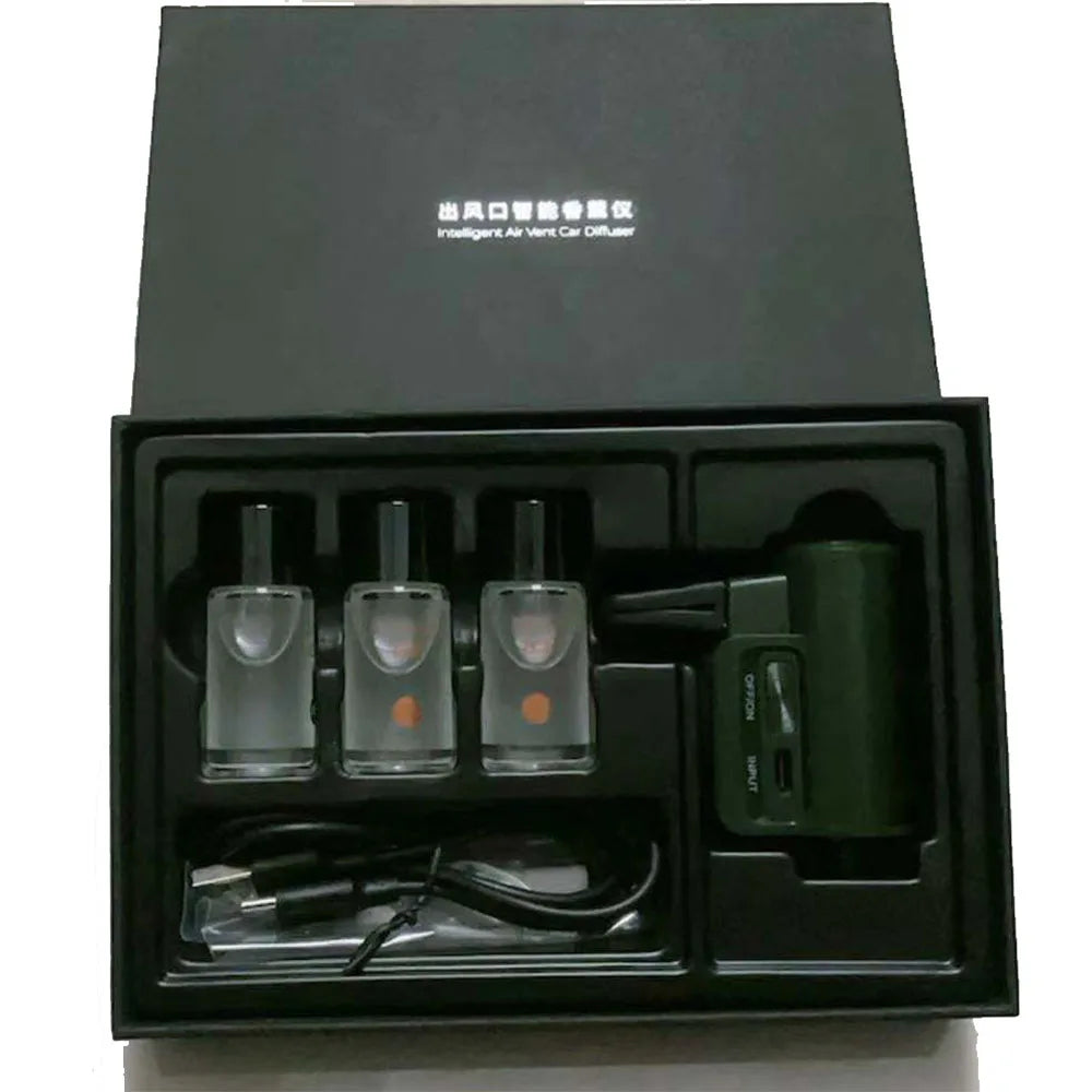 Electric Auto Air Diffuser Aroma Car Air Vent Humidifier Mist Wood Grain Essential Oil Aromatherapy Freshener Perfume Fragrance Lootquake LLC