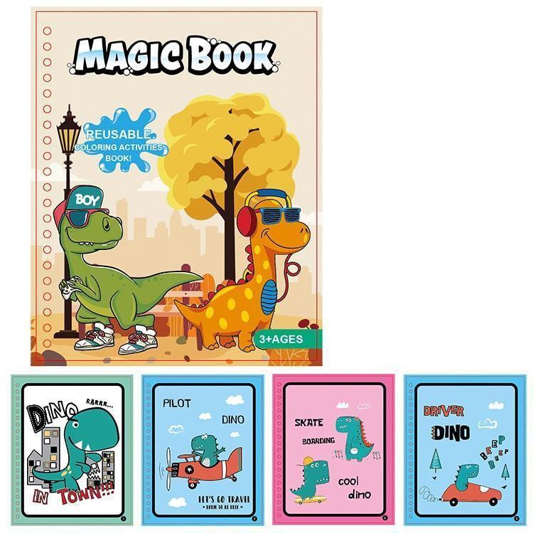 1pcs Magical Book Water Drawing Coloring Cartoons Books Doodle Pen Painting Drawing Board For Kids Toys Birthday Gift - SJB-DIAMOND ELITES