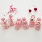 Baby Girl  Anti-Slip Cotton Bow Lace Flower Floor Socks Spring Socks Excellent Quality Everyday Wear