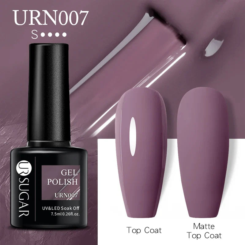 UR SUGAR 7.5ml Nude Glitter Color Gel Nail Polish Winter Warm Color Series Semi-permanent Varnish Professionals Manicure