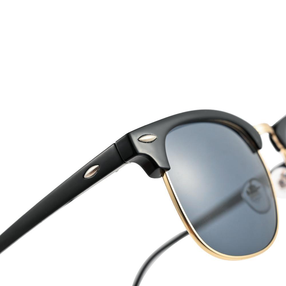 Polarized Semi-Rimless Unisex Man and Woman  Classic Vintage Retro Sunglasses With U400 Protection Oculos De Sol Gafas - SJB-DIAMOND ELITES