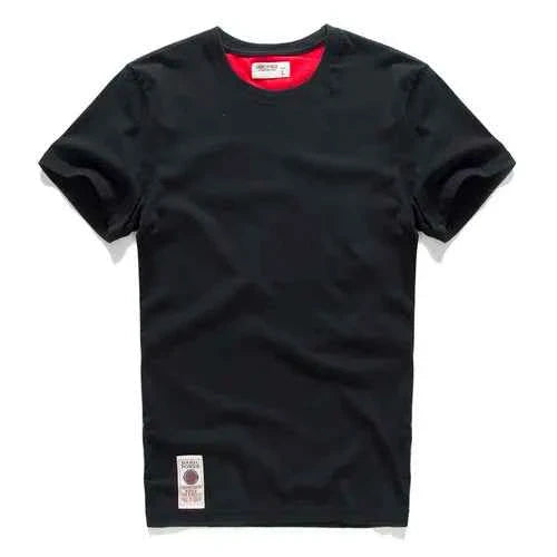 Classic Cotton Men's Solid O-Neck Tee THRIXINE