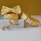 Free Engrave Personalized Banana Design Bow Dog Collar Leash Traction Rope For Small Big  Adjustable Pet Straps Fruit 02 Lootquake LLC