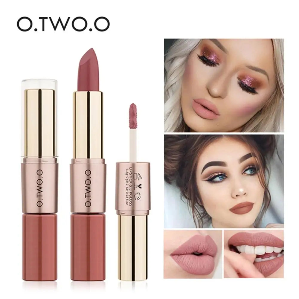 O.TWO.O 12 Colors Makeup Lipstick Lip Gloss Sexy Red Lip Stick Waterproof Moisture Lips Cosmetics Matte Lipsticks Lootquake LLC