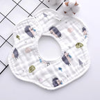 Unisex 360 Degree Rotation 8 Layers Gauze For Baby Kids Burp Cloth For Newborn Infant Saliva Towel