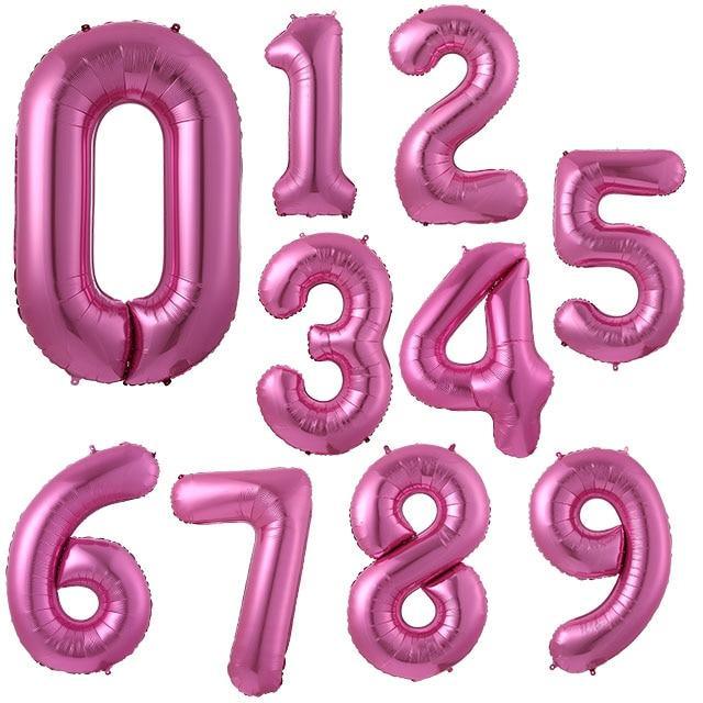 NEW Big Modern 32inch Luxury  Number Foil Helium Balloons For Birthday Party and Celebrations Modern Decoration - SJB-DIAMOND ELITES