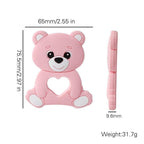 Silicone Teethers Food Grade Tiny Rod Teething Baby Shower Gifts Cartoon Animals Teether Let's Make 1pc