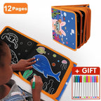 Modern Popular Kids Baby Education Skill Book  Drawing Board Book Animal Coloring Book  Blackboard Painting For Kids - SJB-DIAMOND ELITES