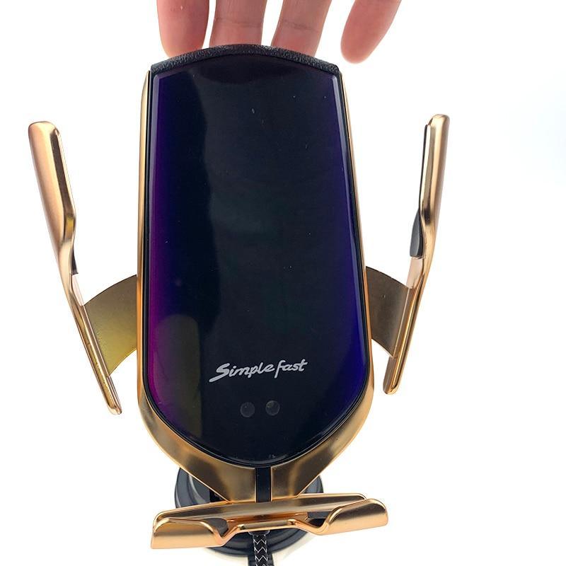 Automatic Luxury Modern Car Wireless Charger Infrared Induction Wireless Charger For Phones Sliver/Gold - SJB-DIAMOND ELITES