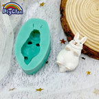 Mini White Rabbit Silicone Fondant Cake Decorating Molds Easter Bunny Chocolate Mould Baking Tools Animal Epoxy Resin Kitchen Lootquake LLC