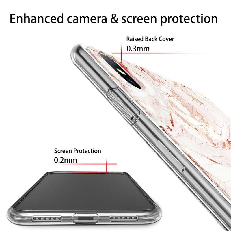 Stylish Marble Stone Texture Phone Case For Iphone 12 Pro 13 Pro Max Unique Solid Color Marble Soft Cover Silicone Mobile Phone Case Stevvex