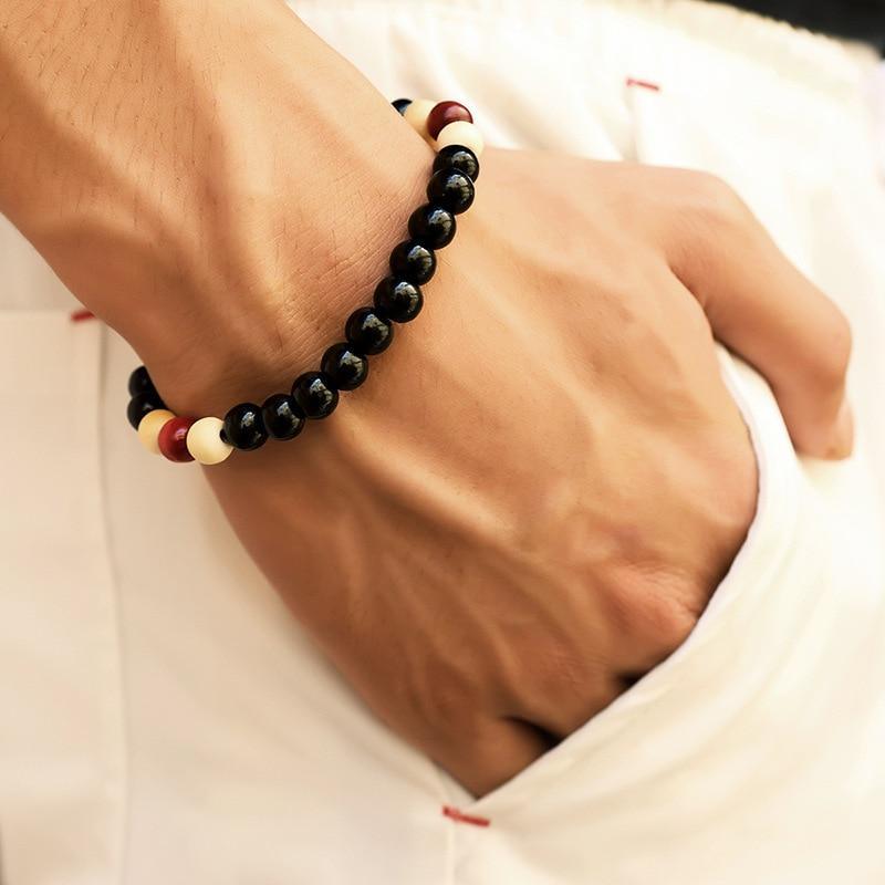 Lava Stone Men Wrist  Bracelet Natural Moonstone Bead Tibetan  Chakra Diffuser Bracelets For Men Jewelry Cool Gifts - SJB-DIAMOND ELITES