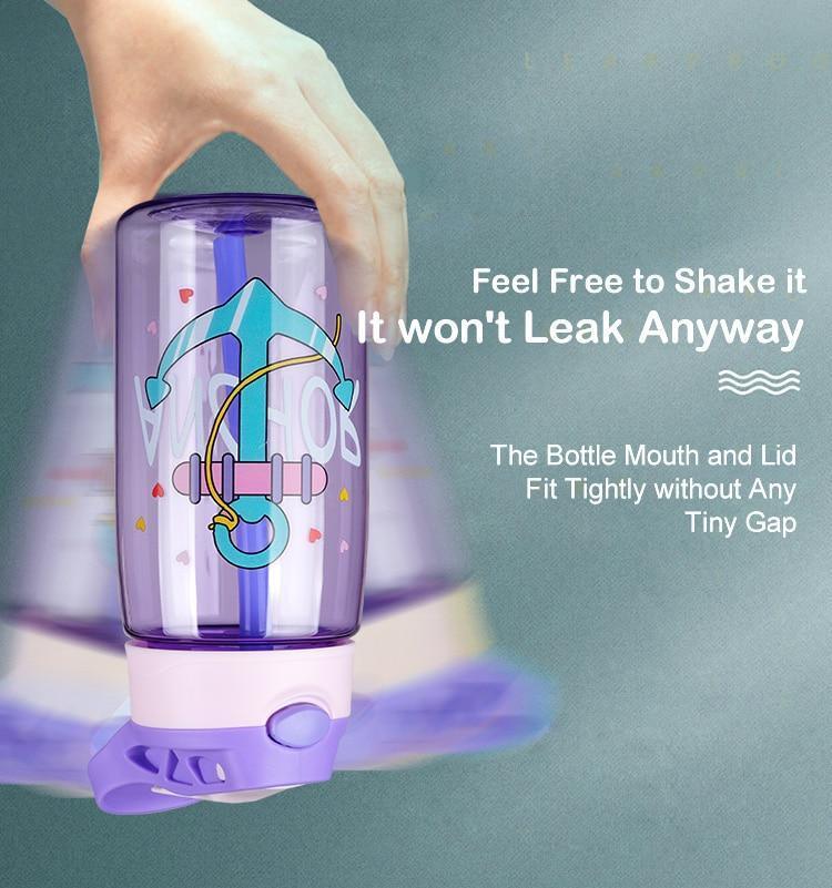 Kids Cartoon Leakproof Creative Baby Feeding Water Cup With Straws For Children Bright Colors Durable Kid Bottles Stevvex