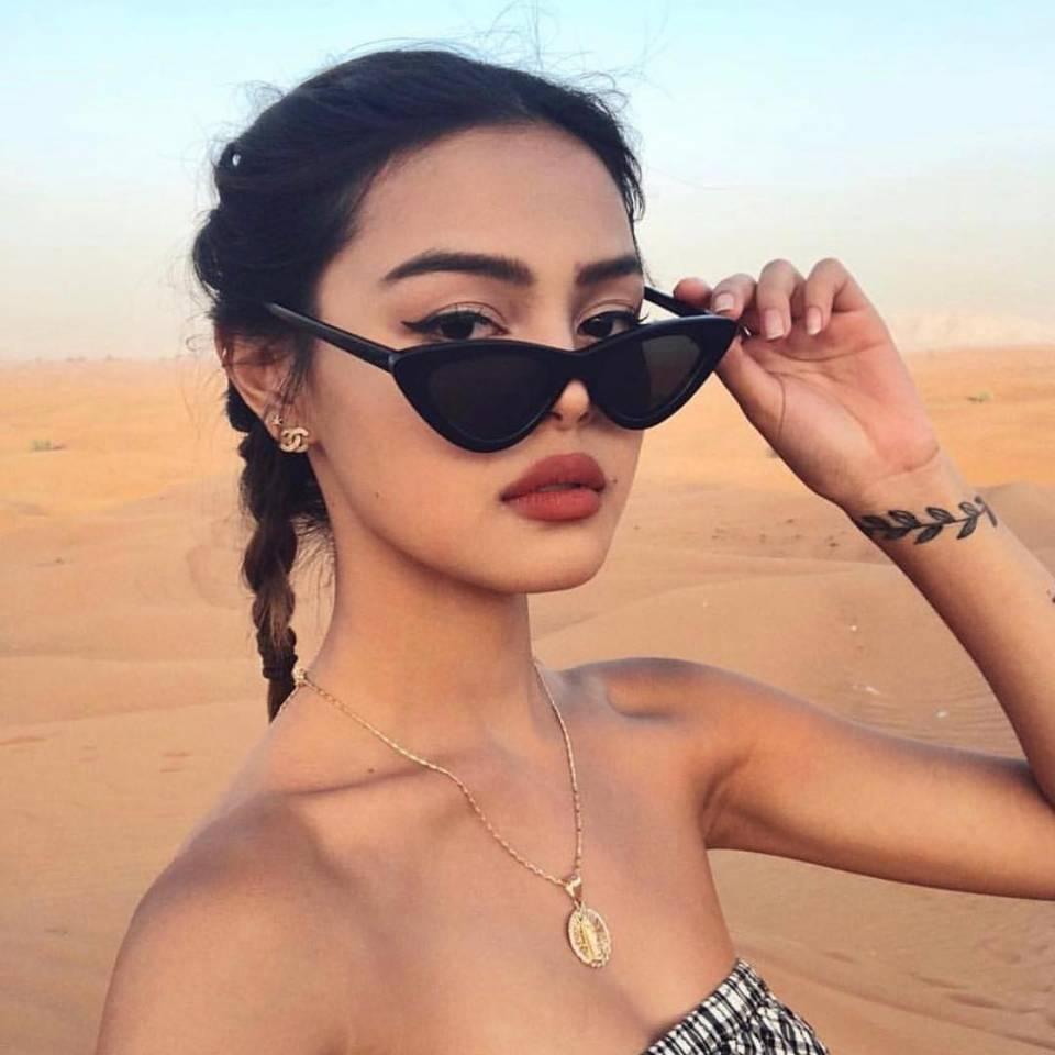 Vintage Cateye Sunglasses For Women In Famous Retro Small Cat Eye Style In NEW Modern Edition with UV400 Protection - SJB-DIAMOND ELITES
