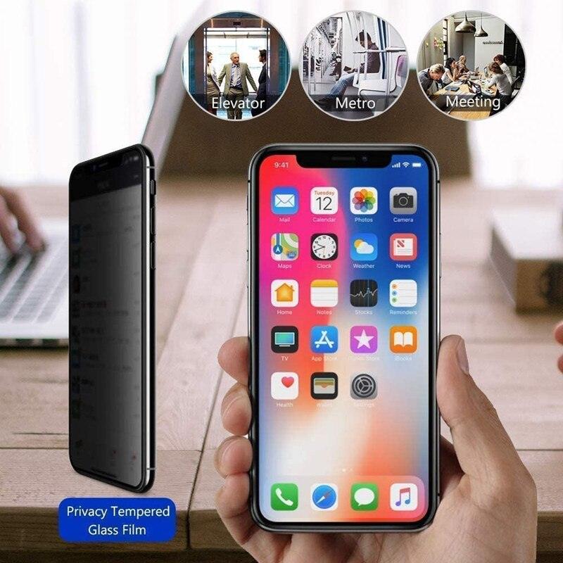 2Pcs Privacy Screen Protectors for iPhone 13 12 11 Pro XS Max 12Mini XR SE2020 Anti-spy Tempered Glass for iPhone 6S 7 8 Plus Screen Protector Tempered Glass Anti Spy Privacy Glass Screen Protector For iPhone Stevvex
