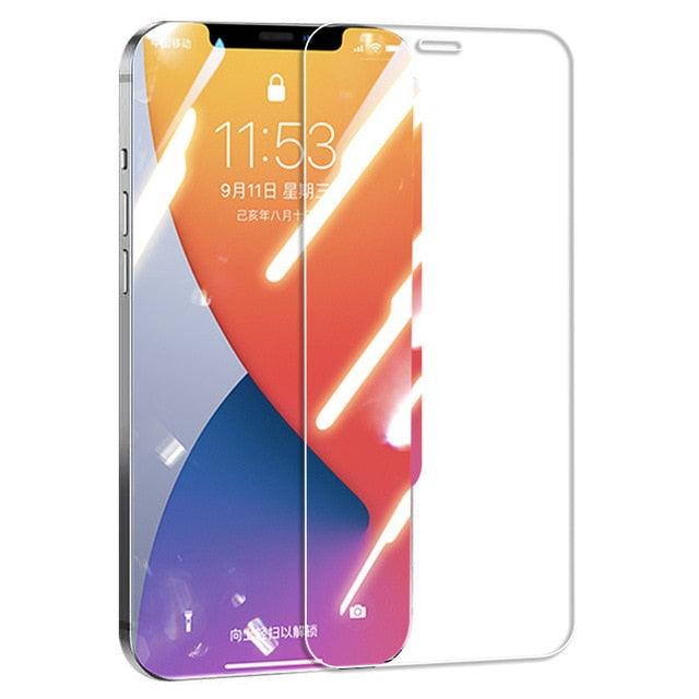 20000D Curved Full Cover Glass On For iPhone 12 Mini 11 12 Pro X XR XS Max SE 6 6S 7 8 Plus Tempered Glass Film Screen Protector Tempered Glass Protective Film HD Clear Screen Glass For iPhone Stevvex