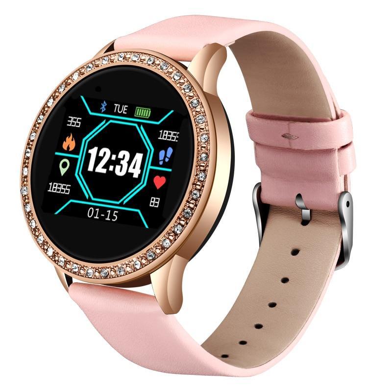 Luxury Ladies Smart Watch For Women With  Blood Pressure Heart Rate Monitor Fitness tracker And Sport Smart Band Alarm Clock Reminder Smartwatch - SJB-DIAMOND ELITES