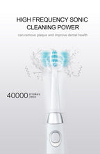Sonic Electric Toothbrush For Adults And Kids Brush Heads Travel Case Included and Folding Cup 5 Modes USB Rechargeable Bulid in 2 Mins Timer 40000 VPM M10 Smart Ultrasonic Teethbrush Travel Case Oral Care Brush 8 Teeth Heads